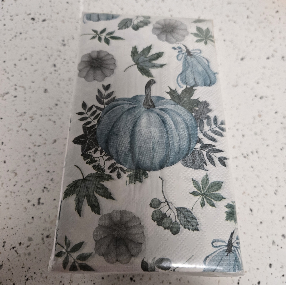 Blue Pumpkin Decorative Napkins